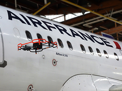 Donecle's drone inspection of an Air France A318 aircraft
