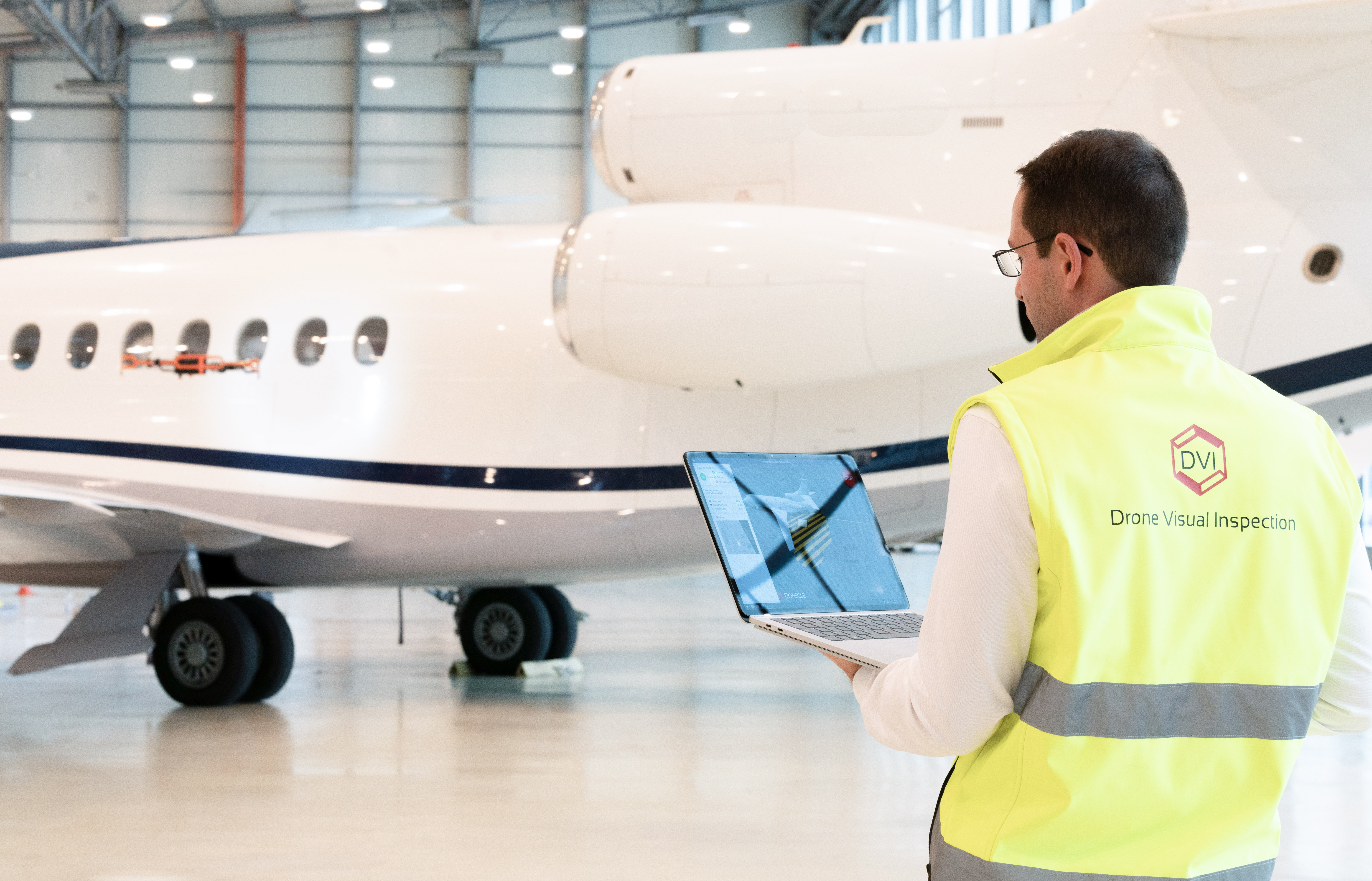 DVI performing inspection services for business jet